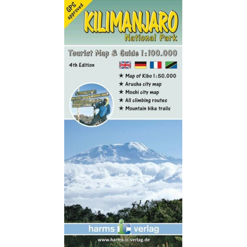 Harms-Lawall GdbR Harms-ic-verlag - Kilimanjaro National Park Tourist Map & Guide 1 : 100.000