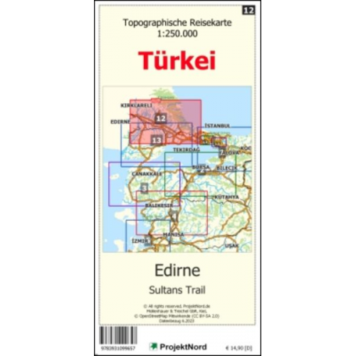 Jens Uwe Mollenhauer - Edirne - Sultan´s Trail - Topographische Reisekarte 1:250.000 Türkei (Blatt 12)