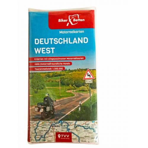 Motorradkarten Set Deutschland West