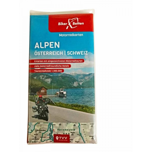 Motorradkarten Set Alpen Österreich Schweiz