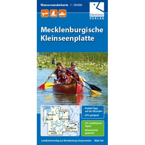 Wasserwanderkarte Mecklenburgische Kleinseenplatte