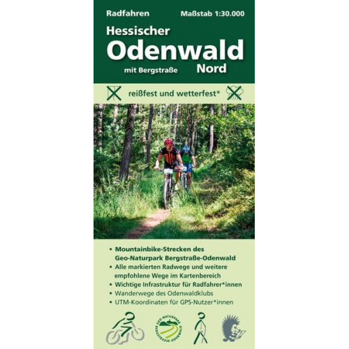 Michael Messer - Radfahren, Hessischer Odenwald Nord mit Bergstraße 1:30000