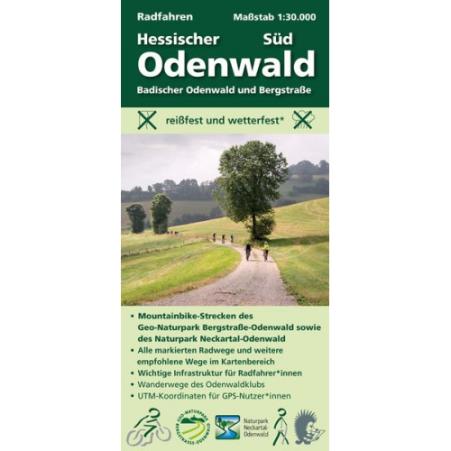 Michael Messer - Radfahren, Hessischer Odenwald Süd / Badischer Odenwald und Bergstraße 1:30000