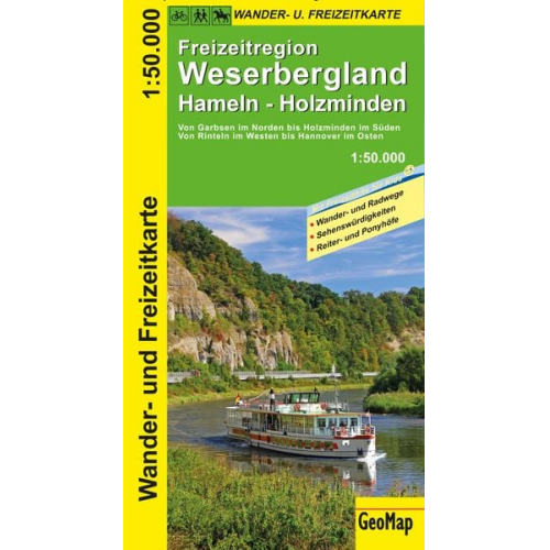 GeoMap - Weserbergland 1:50.000 Wander- und Freizeitkarte