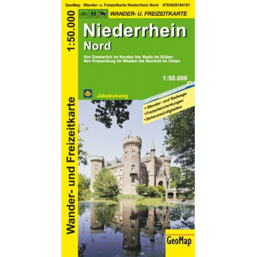 GeoMap - Niederrhein Nord Wander- und Freizeitkarte 1:50.000