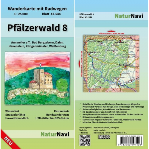 Pfälzerwald 8. Blatt 42-544, 1 : 25 000