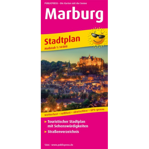 Marburg. Stadtplan 1:14 000