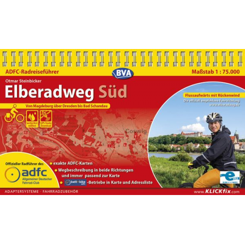 Otmar Steinbicker - ADFC-Radreiseführer Elberadweg Süd 1:75.000 praktische Spiralbindung, reiß- und wetterfest, GPS-Tracks Download