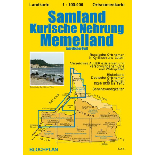 Dirk Bloch - Landkarte Samland/Kurische Nehrung/Memelland 1:100 000