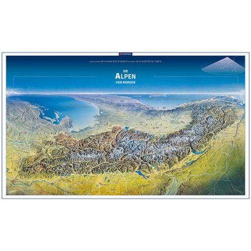 KOMPASS Panorama Die Alpen von Norden, Poster