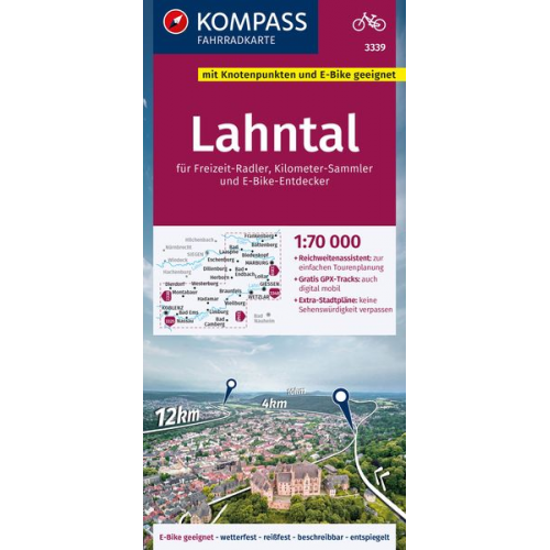 KOMPASS Fahrradkarte 3339 Lahntal 1:70.000