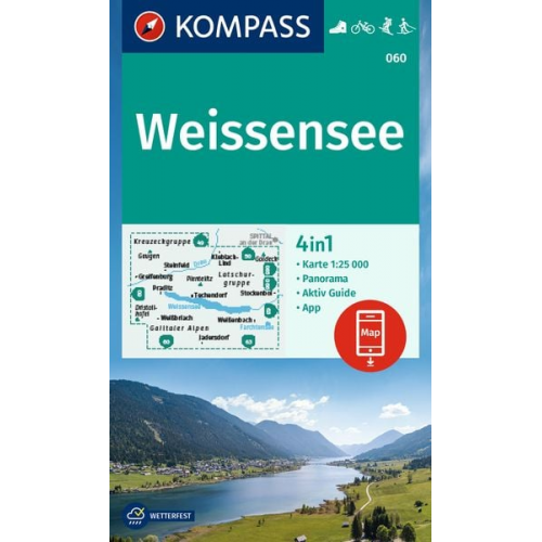 KOMPASS Wanderkarte 060 Weissensee 1:25.000