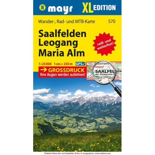 Mayr Wanderkarte Saalfelden - Leogang - Maria Alm XL 1:25.000