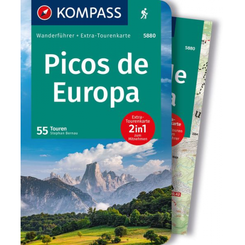 Stephan Bernau - KOMPASS Wanderführer Picos de Europa, 55 Touren mit Extra-Tourenkarte