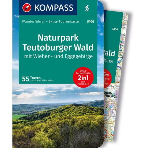 Silvia und Thilo Behla - KOMPASS Wanderführer Naturpark Teutoburger Wald mit Wiehen- und Eggegebirge, 55 Touren mit Extra-Tourenkarte