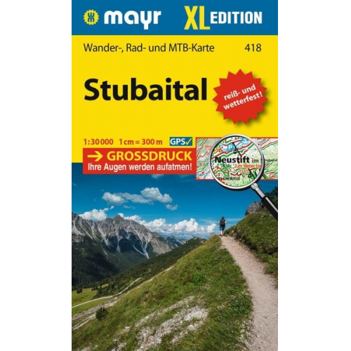 Mayr Wanderkarte Stubaital XL 1:30.000