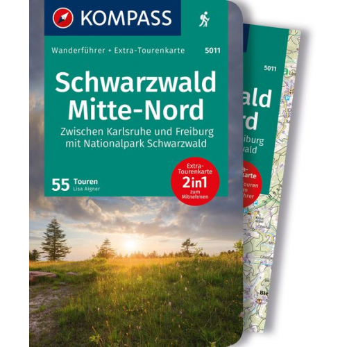 Lisa Aigner - KOMPASS Wanderführer Schwarzwald Mitte-Nord, 50 Touren mit Extra-Tourenkarte