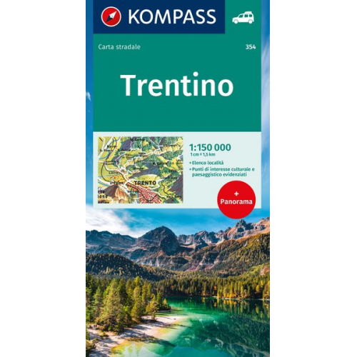 KOMPASS Autokarte Trentino 1:150.000