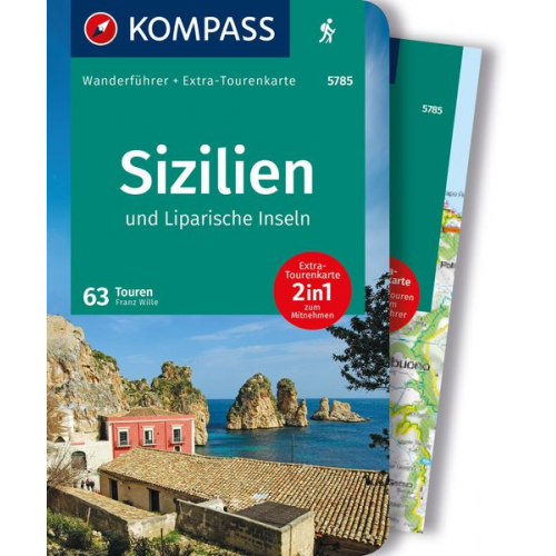 KOMPASS Wanderführer Sizilien und Liparische Inseln, 60 Touren mit Extra-Tourenkarte