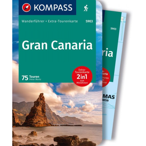 KOMPASS Wanderführer Gran Canaria, 75 Touren mit Extra-Tourenkarte