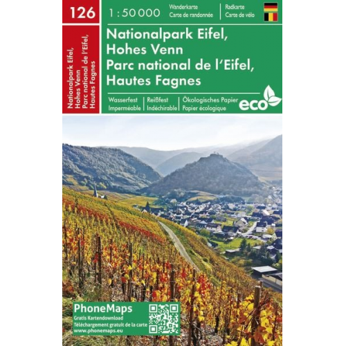 Nationalpark Eifel, Hohes Venn, Wander - Radkarte 1 : 50 000
