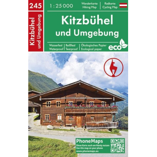 Kitzbühel und Umgebung, Wander - Radkarte 1 : 25 000