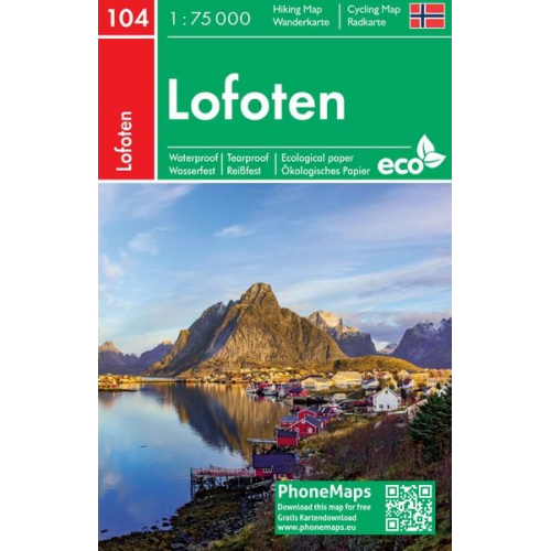 Lofoten, Wander - Radkarte 1 : 75 000