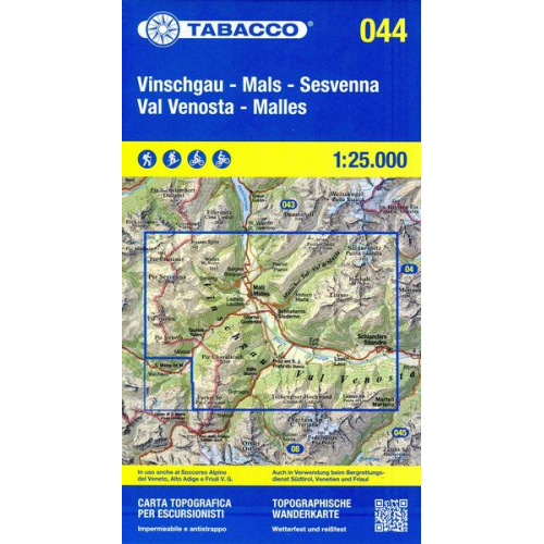 Tabacco Wandern Vinschgau Sesvenna 1:25000