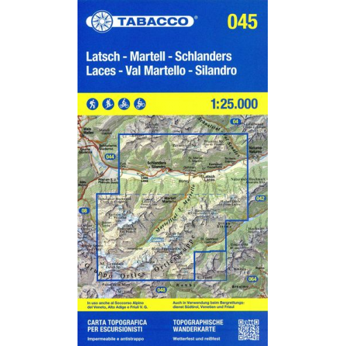 Tabacco Wandern Latsch Martell 1:25000