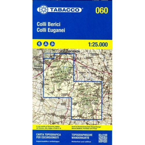 Tabacco Wandern Colli Euganei Colli Berici 1:25000