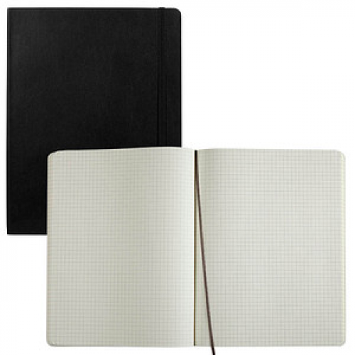 MOLESKINE Notizbuch Classic Collection flexibler Einband ca. DIN A4 kariert, schwarz Softcover 192 Seiten