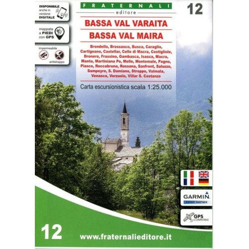 Bassa Valle Varaita - Bassa Valle Maira 1 : 25 000