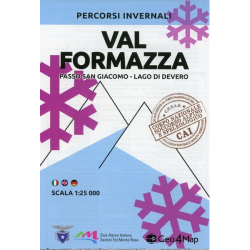 Percorsi invernali Val Formazza 1:25000