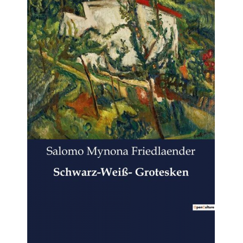 Salomo Mynona Friedlaender - Schwarz-Weiß- Grotesken