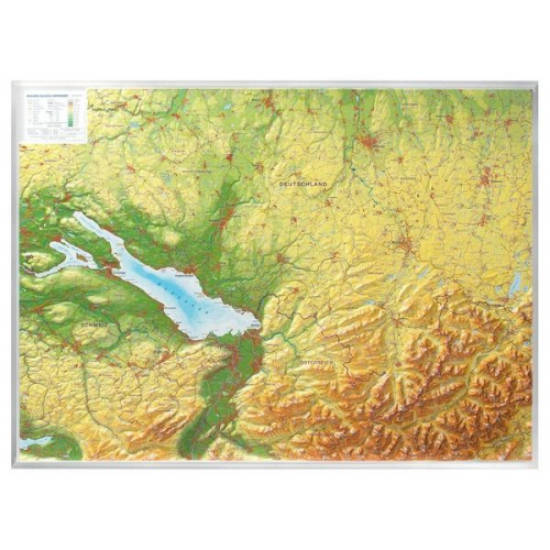 Andrè Markgraf Mario Engelhardt - Relief Allgäu Bodensee 1:200.000 (ohne Rahmen)