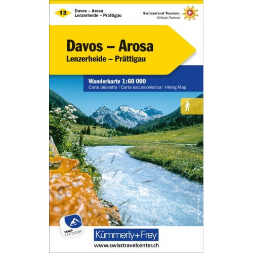 KuF Schweiz Wanderkarte 13 Davos / Arosa