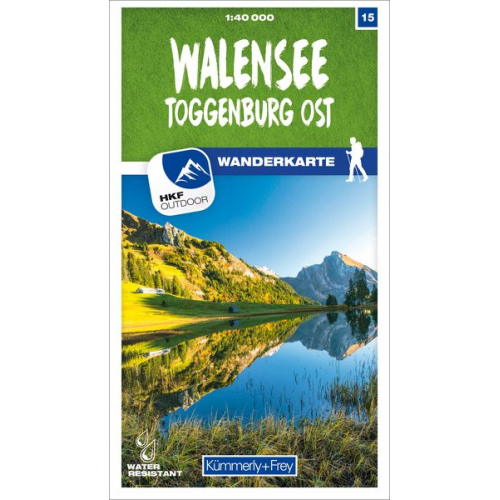 Walensee - Toggenburg Ost 15 Wanderkarte 1:40 000 matt laminiert