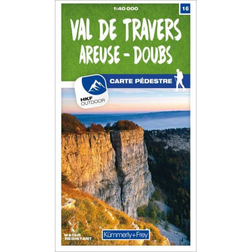 Val-de-Travers / Areuse - Doubs 16 Wanderkarte
