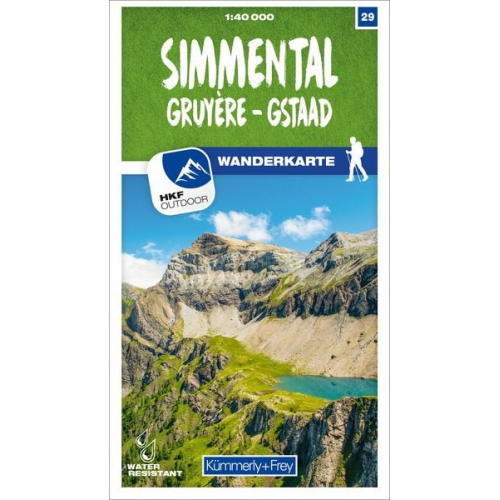 Simmental / Gruyère - Gstaad 29 Wanderkarte 1:40 000 matt laminiert