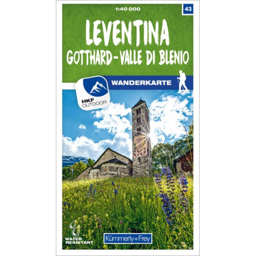 Leventina Gotthard - Valle di Blenio 43 Wanderkarte 1:40 000