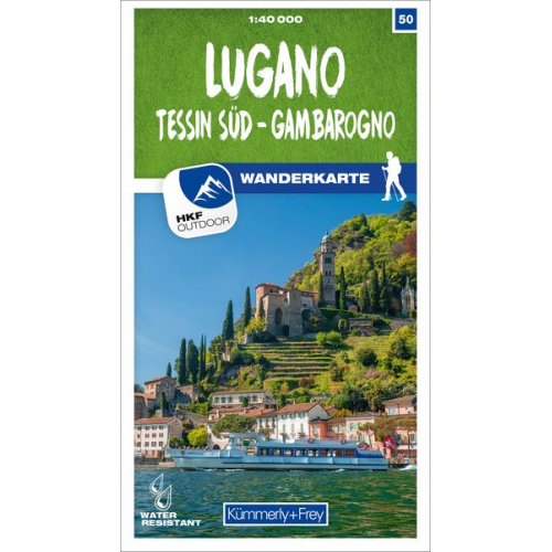 Lugano - Sottoceneri - Gambarogno 50 Wanderkarte