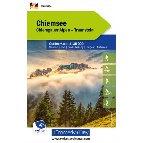 Kümmerly+Frey Outdoorkarte Deutschland 7 Chiemsee 1:35.000