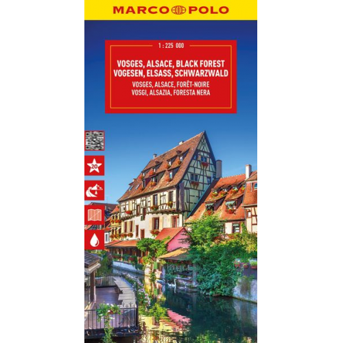 MARCO POLO Reisekarte Vogesen, Elsass, Schwarzwald 1:225.000