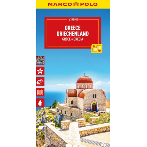 Marco Polo - MARCO POLO Reisekarte Griechenland (2-Karten-Set) 1:350.000