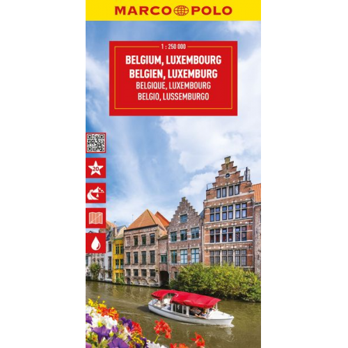 MARCO POLO Reisekarte Belgien, Luxemburg 1:250.000