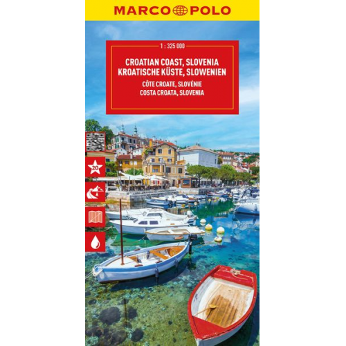MARCO POLO Reisekarte Kroatische Küste, Slowenien 1:325.000