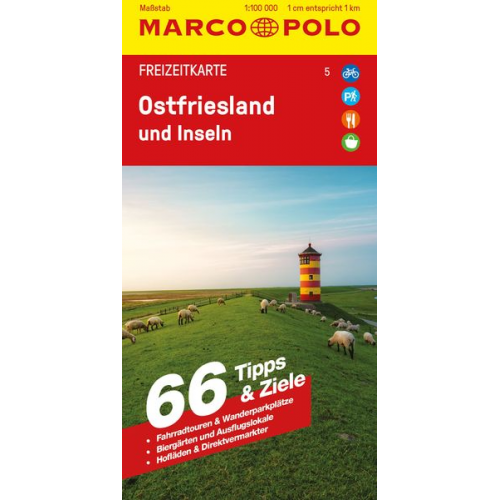 MARCO POLO Freizeitkarte 5 Ostfriesland und Inseln 1:100.000