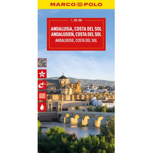 Marco Polo - MARCO POLO Reisekarte Andalusien, Costa del Sol 1:200.000
