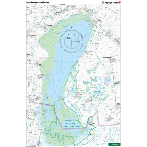 Neusiedler See, Segelkarte 1:50.000, Poster, Plano in Rolle