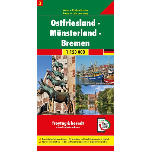 Ostfriesland - Münsterland - Bremen, Autokarte 1:150.000, Blatt 3